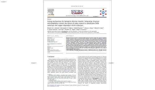 Gating mechanisms for biological electron transfer: Integrating structure with biophysics reveals the nature of redox control in cytochrome P450 reductase and copper-dependent nitrite reductase